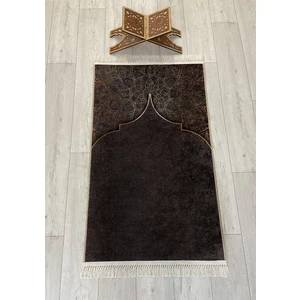 Seccade Saçaklı (Lateks Taban) 75 x 125 Ebat Kahverengi