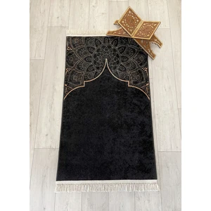 Seccade Saçaklı (Lateks Taban) 75 x 125 Ebat Siyah