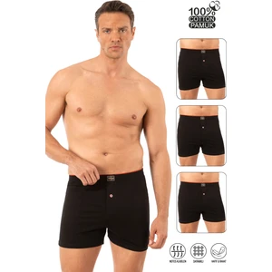 Özkan Underwear Özkan 0041 3'lü Paket Erkek %100 Pamuklu Şardonlu Klasik Rahat Kesim Havlu Bel Süprem Penye Boxer