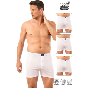 Özkan Underwear Özkan 0041 3'lü Paket Erkek %100 Pamuklu Şardonlu Klasik Rahat Kesim Havlu Bel Süprem Penye Boxer