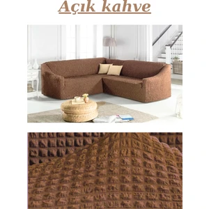Bürümcük Eteksiz L Köşe Koltuk Örtüsü. 7 Kişilik Esnek, Köşe Koltuk Kılıfı. Toplam Uzunluk 550 cm