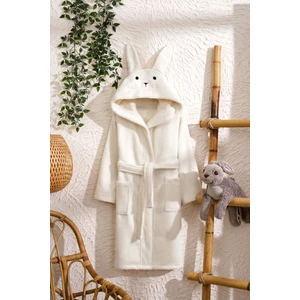 Çocuk Bornozu Tavşan Temalı - %100 Pamuk, Kapüşonlu, Unisex, Yumuşak ve Su Emici