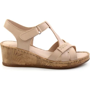 Bej Leather Kadın Sandalet K05552006003