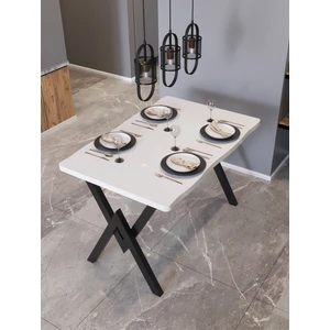 Avenza Living Yemek Masası Avenza Living 80*120 Kütük Model Metal Ayak Mutfak Ofis Balkon Dekoratif Masa (SUNTALAMDAN ÜRETİLMİŞTİR)