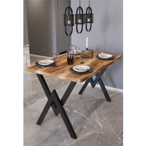 Avenza Living Yemek Masası Avenza Living 80*120 Kütük Model Metal Ayak Mutfak Ofis Balkon Dekoratif Masa (SUNTALAMDAN ÜRETİLMİŞTİR)