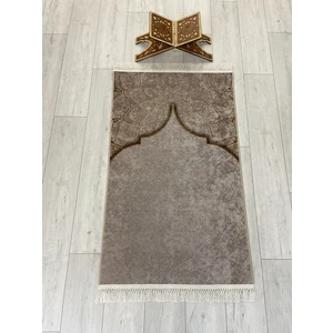 Seccade Saçaklı (Lateks Taban) 75 x 125 Ebat Bej