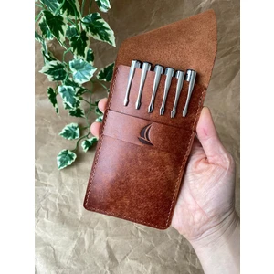 Alesta Leather (Isim Yazıyoruz) El Yapımı Hakiki Deri Kalemlik