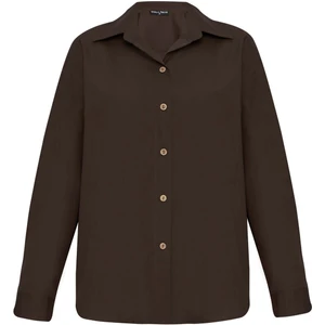 Stella Pulvis Siyah Oversize Poplin Gömlek