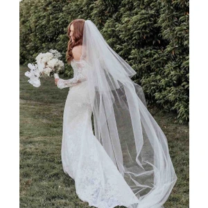 Dilek Yavaş Dy Moda Uzun Iki Katlı Duvak