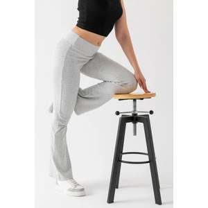 Kadın Gri Marka Muadil Penye Örme Esnek Likralı Ispanyol Paça Tayt
