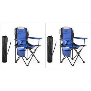 Nature Katlanabilir Kamp Koltuğu 2'li Set Xl Profil Su Geçirmez Mavi