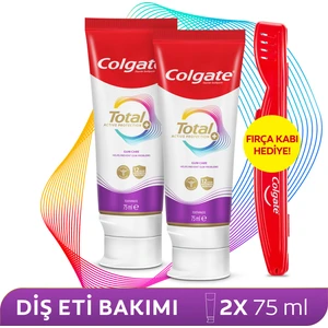 Total Pro Diş Eti Sağlığı Diş Macunu 75ml x2 + Diş Fırçası Kabı Hediyeli