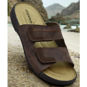 4412 Ortopedik Taban Erkek Terlik Erkek Cırtlı Terlik Sandalet