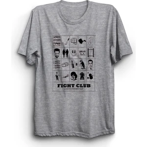 Fight Club, Dövüş Kulübü, Mix Poster, Unisex %100 Pamuk Tişört