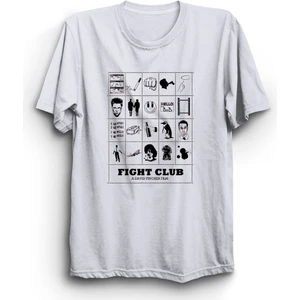Fight Club, Dövüş Kulübü, Mix Poster, Unisex %100 Pamuk Tişört
