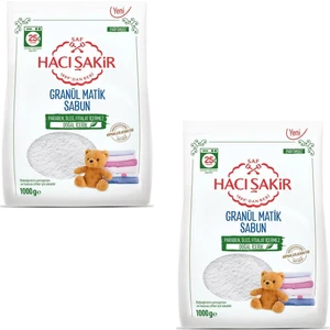Hacı Şakir Granül Matik Bebekler ve Hassas Ciltler Için Çamaşır Deterjanı 1000 gr 2 Adet