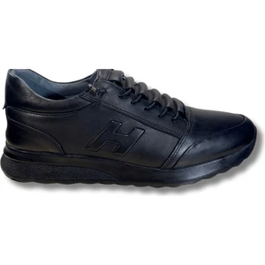 Siyah Hakiki Deri Günlük Spor Ayakkabı (Ss3) 42