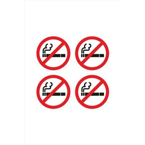 4 Adet Sigara Içilmez Sticker