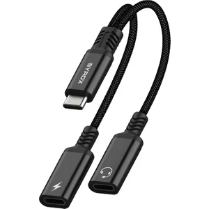 DT40T-TT 3.0A Type-C / Type-C / Type-C Dönüştürücü Kulaklık Şarj Dönüştürücü Hasır Kablolu