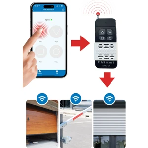 Akıllı Kumanda WiFi (Kodlanabilir Otopark Bariyer Garaj Kepenk Kumandası) - Smart Remote Controller