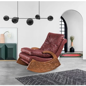 Most Woodarm  Ağaç Dinlenme Koltuğu 10 Bordo Nubuk Kumaş(Evinize Teslim)