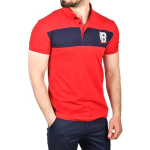 Erkek Slim Fit Nefes Alan Pamuklu Kumaş Dar Kesim Kıvrılmaz Yaka Polo Yaka Tişört 2503019
