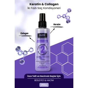 Keratin & Collagen İçerikli Çift Fazlı Saç Bakım Fön Suyu 250 ml