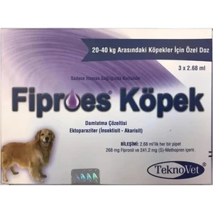 Fiproess Köpek 20-40 kg 3 Pipet