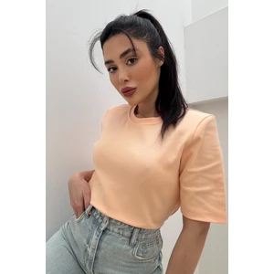 Premium Pamuklu Kısa Kol Vatkalı Kadın Tişört