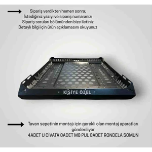 Ankaratavanport Atp Tavan Sepeti Isme Özel Ara Atkısı Olan Her Araca Uyumlu Tavan S. 100*120CM Dayanıklı Çelik Malzeme