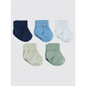 Civil Baby Erkek Bebek 5'li Çorap Set 6-12 Ay Mavi
