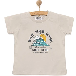 Hellobaby Basic Dalga Baskılı Tshirt Erkek Bebek