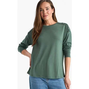 Regular Fit Bisiklet Yaka Basic Düz Uzun Kollu Tişört E9905AX25SM