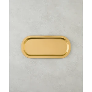 Emma Metal Tepsi 16X35 cm Gold