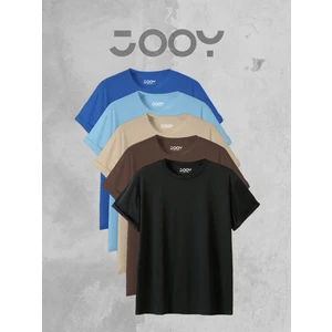 Bisiklet Yaka Rahat Kalıp Oversize Basic 5'li T-Shirt Paketi