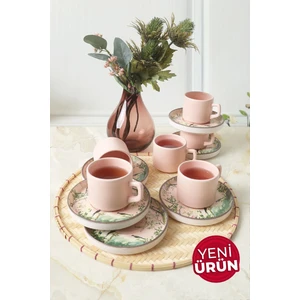 Pink Woods Stackable Çay Takımı 12 Parça 6 Kişilik 22641
