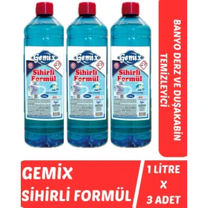 Gemix Sihirli Formül Mavi Su Fayans Derz Temizleyici 1000 ml 3 Adet
