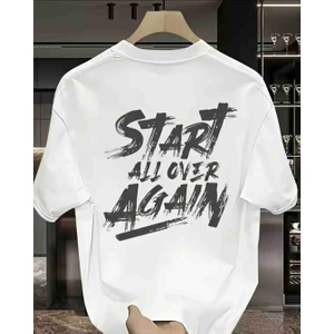 Panda Baskı Tekstil Start Baskılı Özel Tasarım Oversize Tshirt