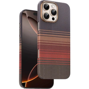 Apple iPhone 16 Pro Max Kılıf Magsafe Şarj Özellikli 0,5 Slim Aramid Karbon Fiber Kevlar Desenli Kapak