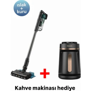 XC6557/01 Cordless Vc Aqua Dikey Şarjlı Süpürge + Philips Series 5000 HDA150/60 Bakır Türk Kahve Makinesi Hediyeli
