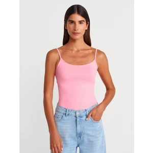 20901 Ince Askılı Poliamid Top-Pembe