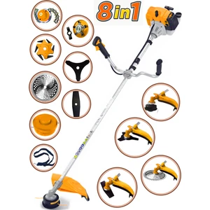 German Yellow Still 8 İN 1 Yan Tipi Tırpan Ot Çim Çalı Çayır Biçme Makinesi Aparat Hediyeli
