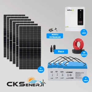 Cks Enerjı 6.2 Kw Hazır Solar Bağ Evi Paketi Kolay Kurulum - Orta Paket