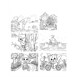 6 Adet 20X30 cm Çocuklar Için Boyama Kağıdı V2