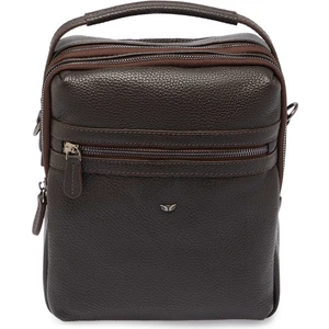 Kahve Hakiki Deri Erkek Çapraz Askılı Çanta - S1AC00021522-A42