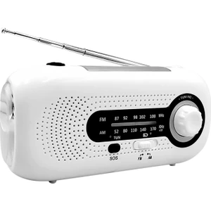 La Çalışan Güneş Radyosu, Kırbaçla Şarj Edilebilir Pil, 4 Modlu Fener (Yurt Dışından)