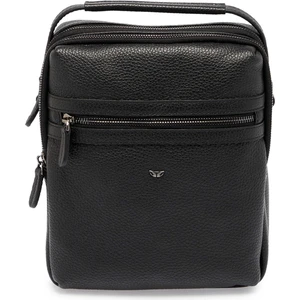 Siyah Hakiki Deri Erkek Çapraz Askılı Çanta - S1AC00021522-A41