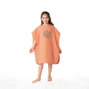 4 Katlı Nakışlı Müslin Panço - Melon
