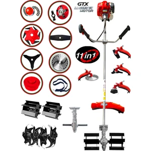 German X-Werttens 11 İN 1 Yan Tipi Tırpan Benzinli Motorlu Ot Çalı Çim Biçme Makinesi Full Aparat Hediyeli
