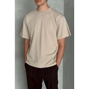  Erkek %100 Pamuk Oversize Basic T-Shirt